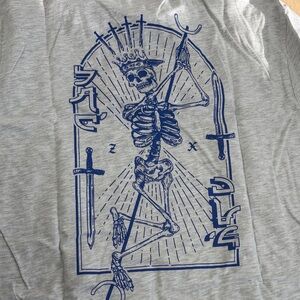 Gray Skeleton L/S Tee